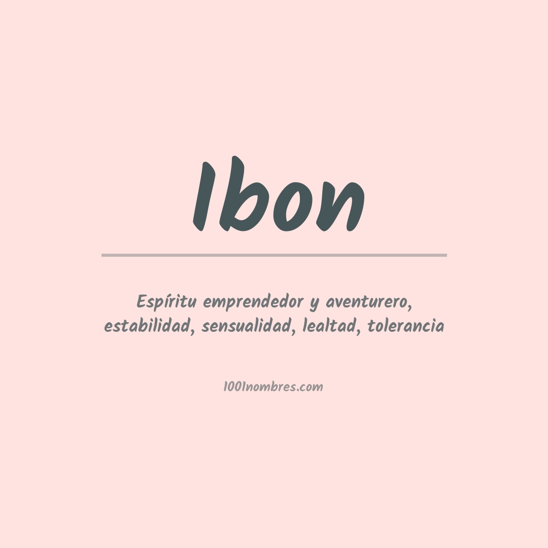 Significado del nombre Ibon