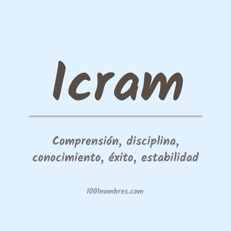 Significado del nombre Icram Significado del nombre Icram