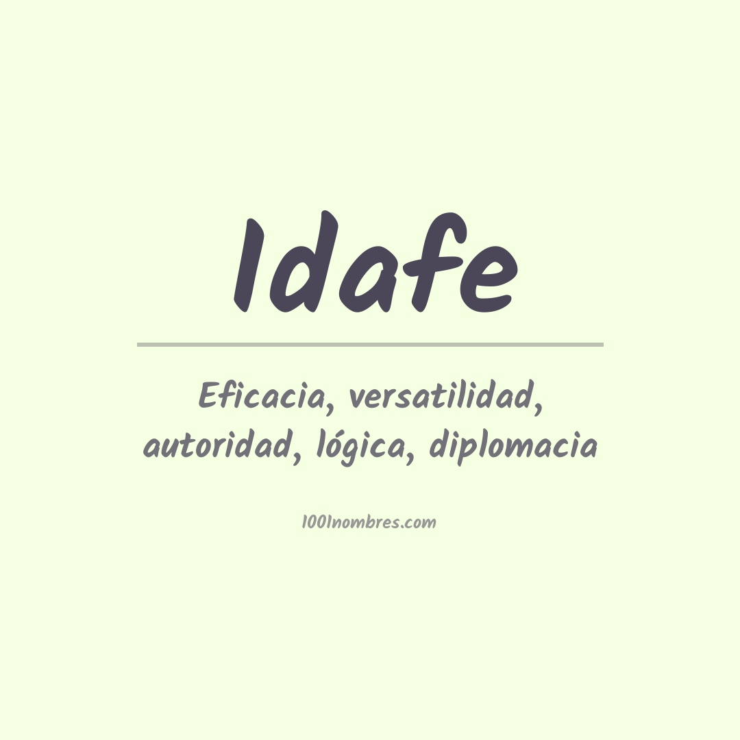 Significado del nombre Idafe
