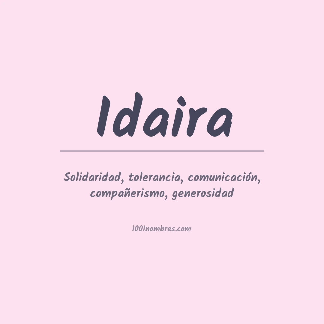 Significado del nombre Idaira