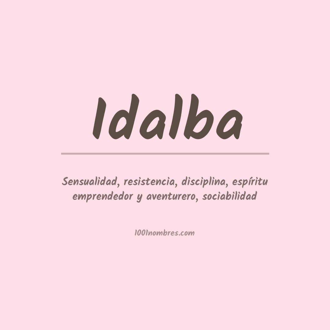 Significado del nombre Idalba Significado del nombre Idalba
