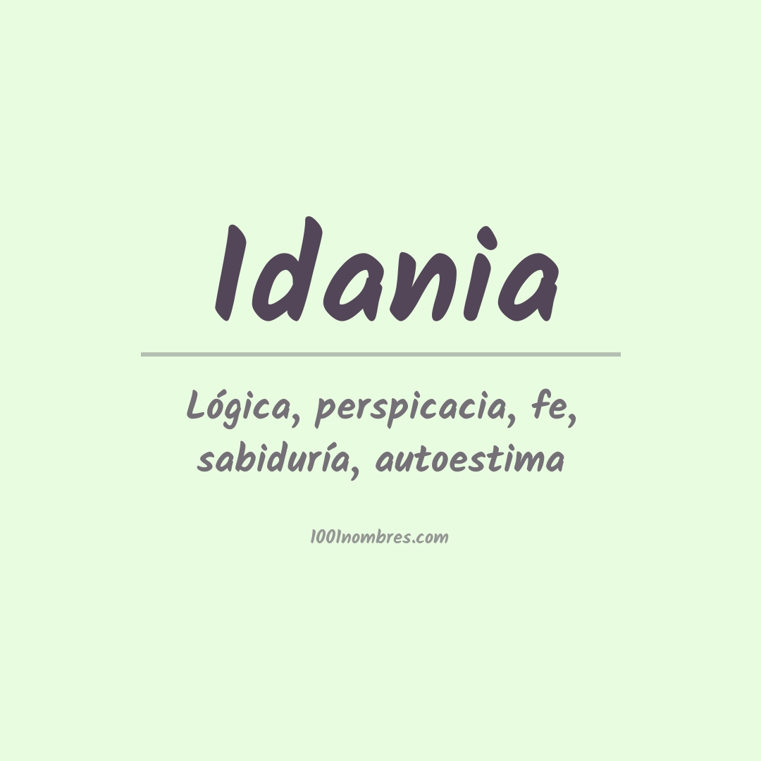 Significado del nombre Idania