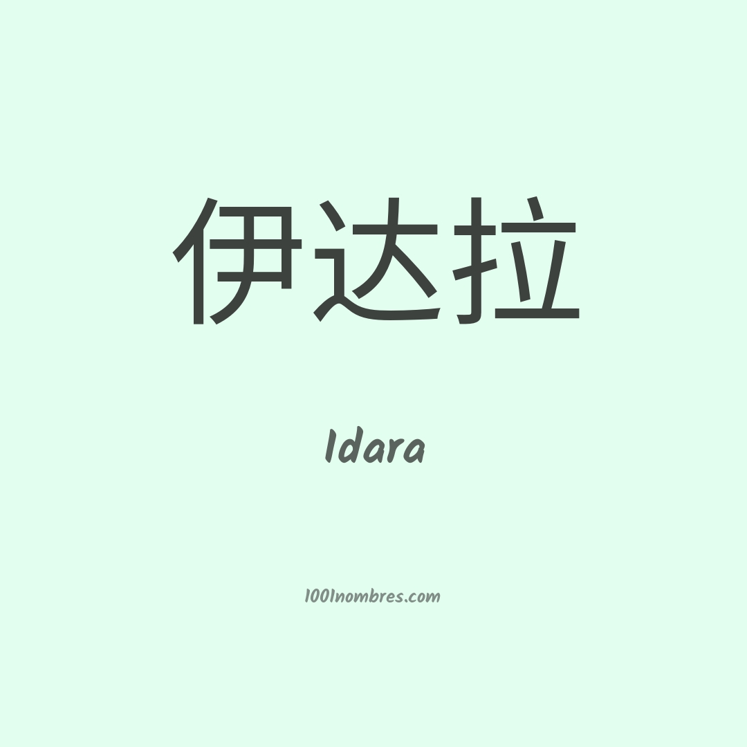 Idara en chino Idara en chino