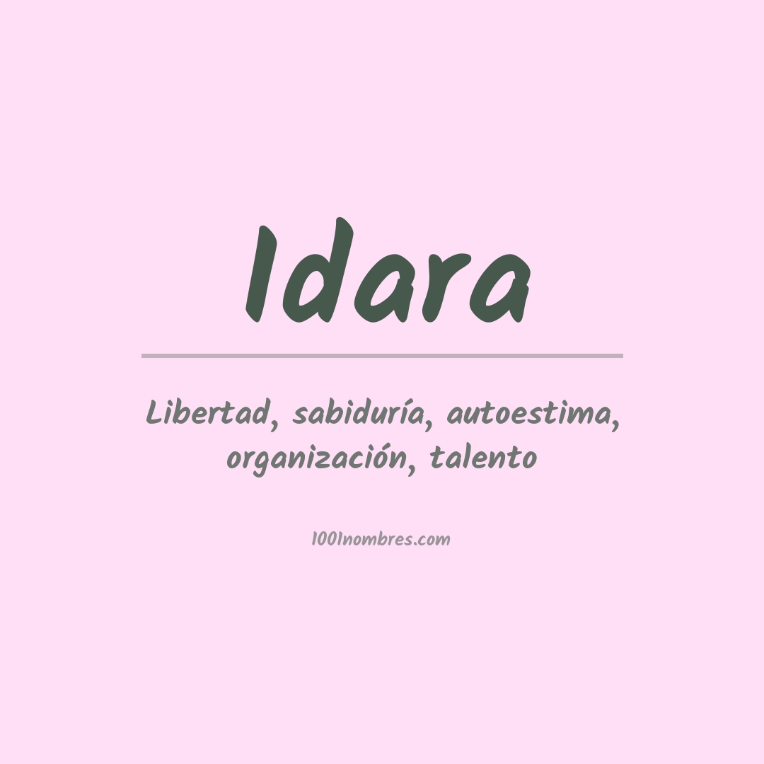 Significado del nombre Idara Significado del nombre Idara