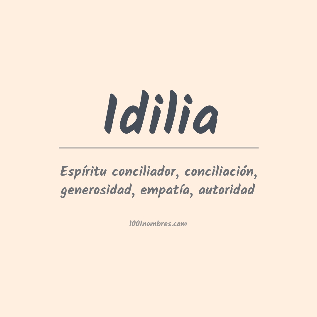 Significado del nombre Idilia