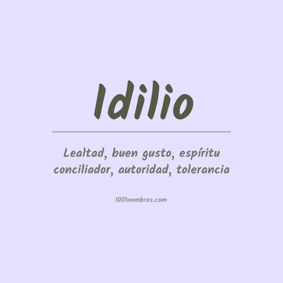 Significado del nombre Idilio