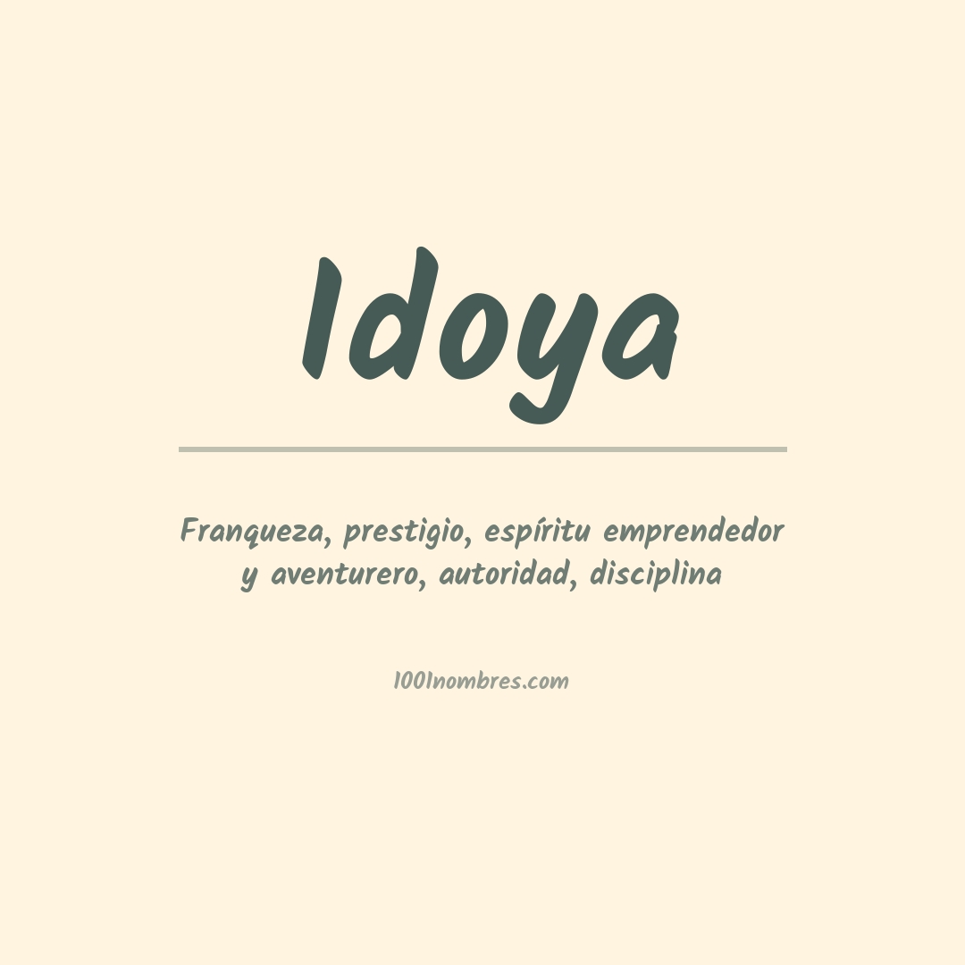 Significado del nombre Idoya