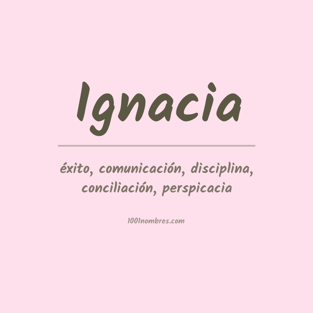 Significado del nombre Ignacia