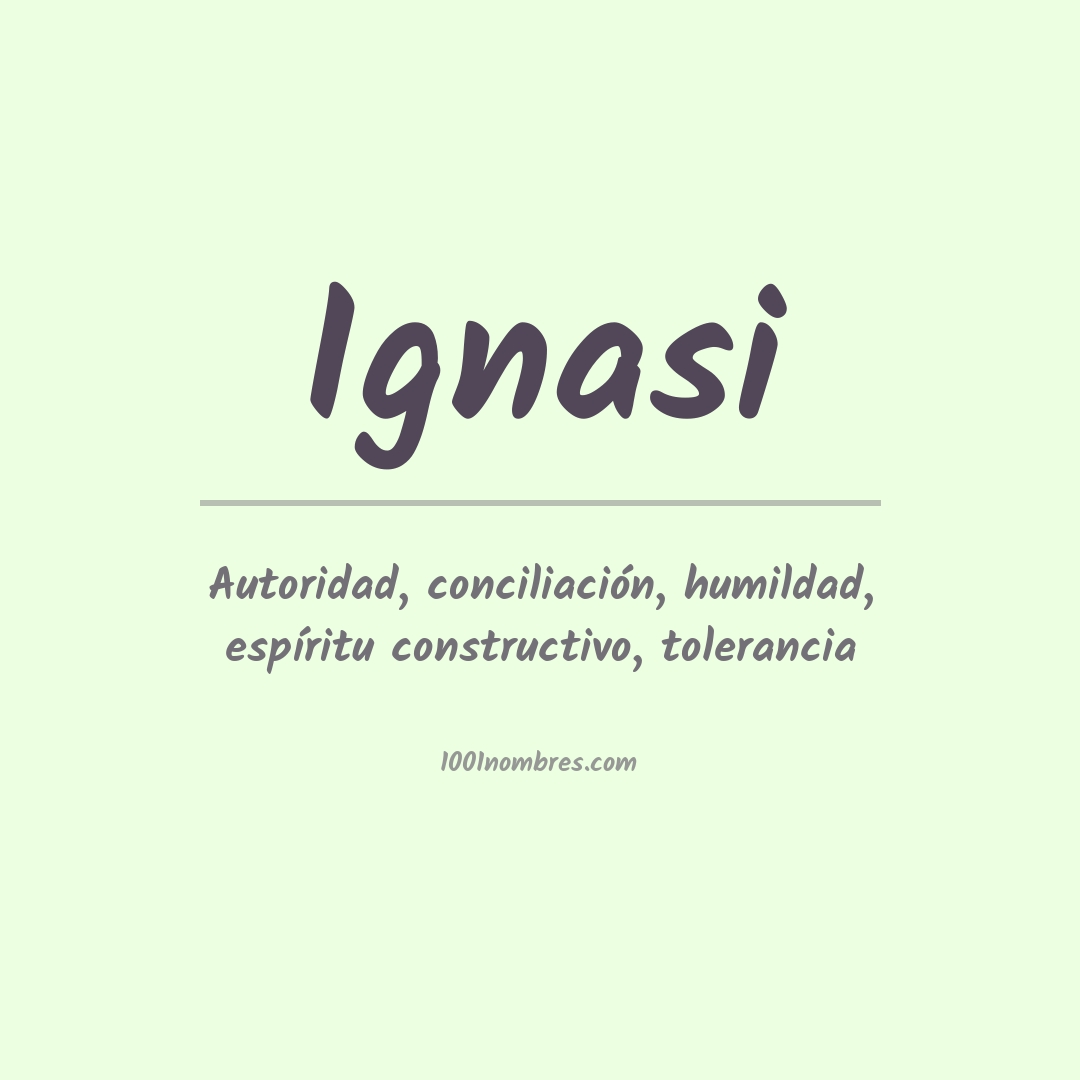 Significado del nombre Ignasi Significado del nombre Ignasi