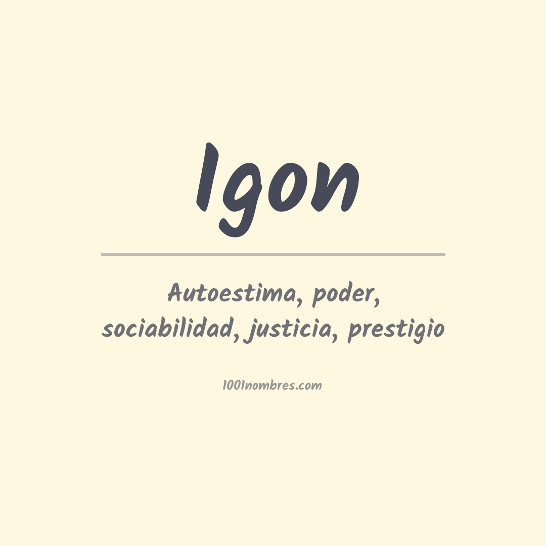 Significado del nombre Igon
