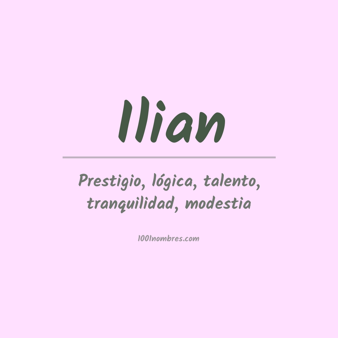 Significado del nombre Ilian