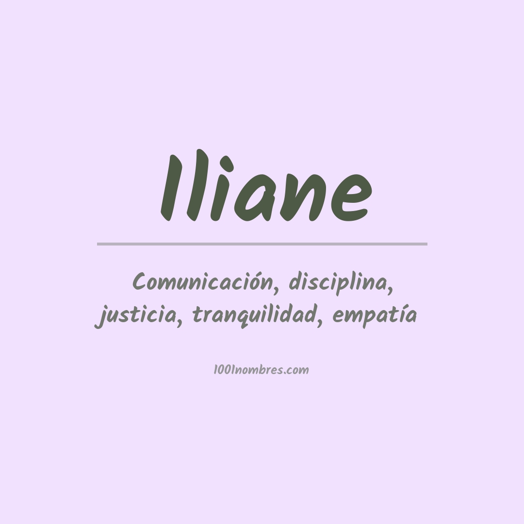 Significado del nombre Iliane