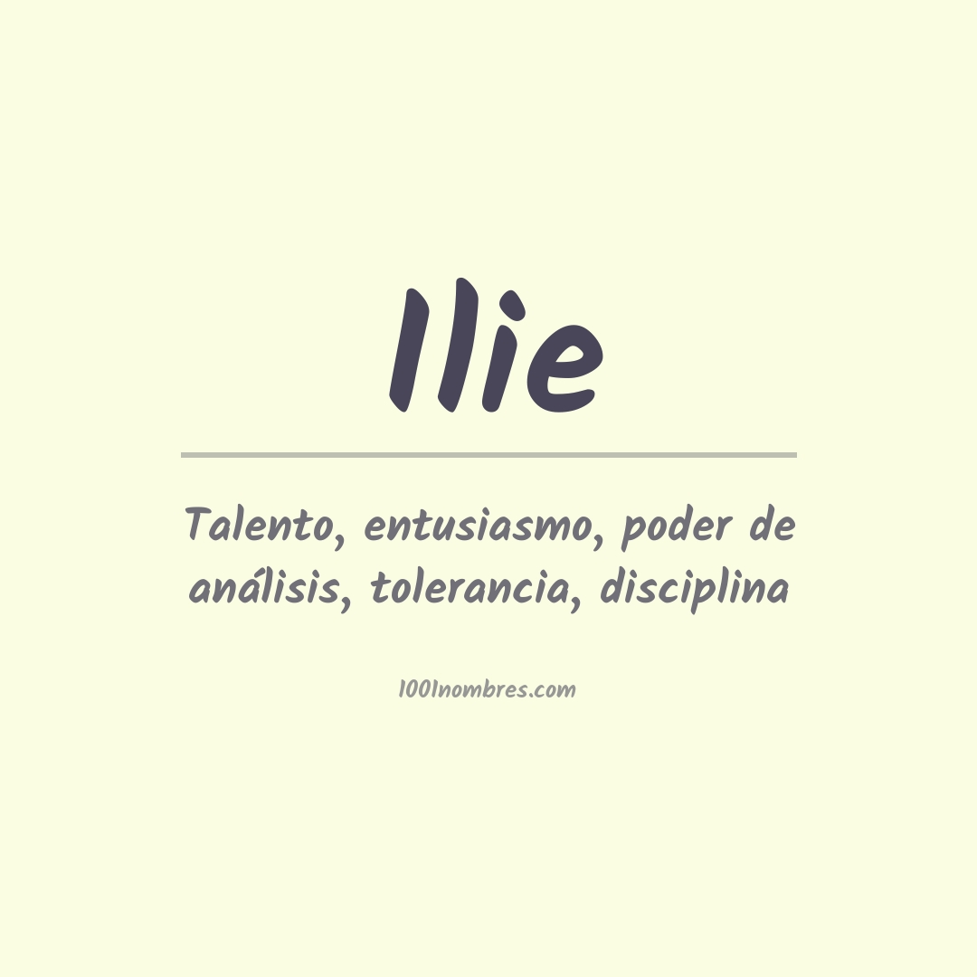 Significado del nombre Ilie