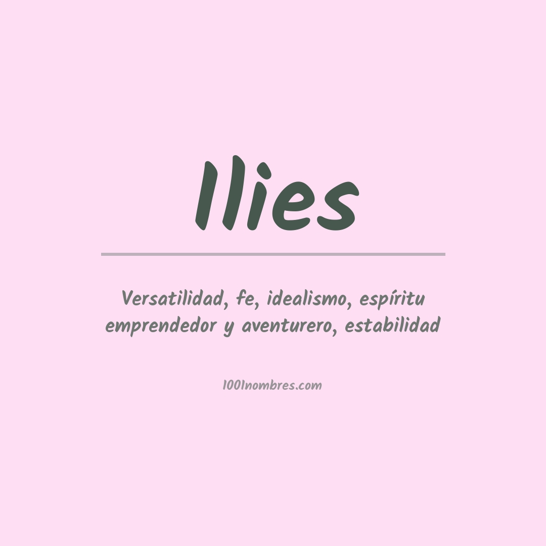 Significado del nombre Ilies