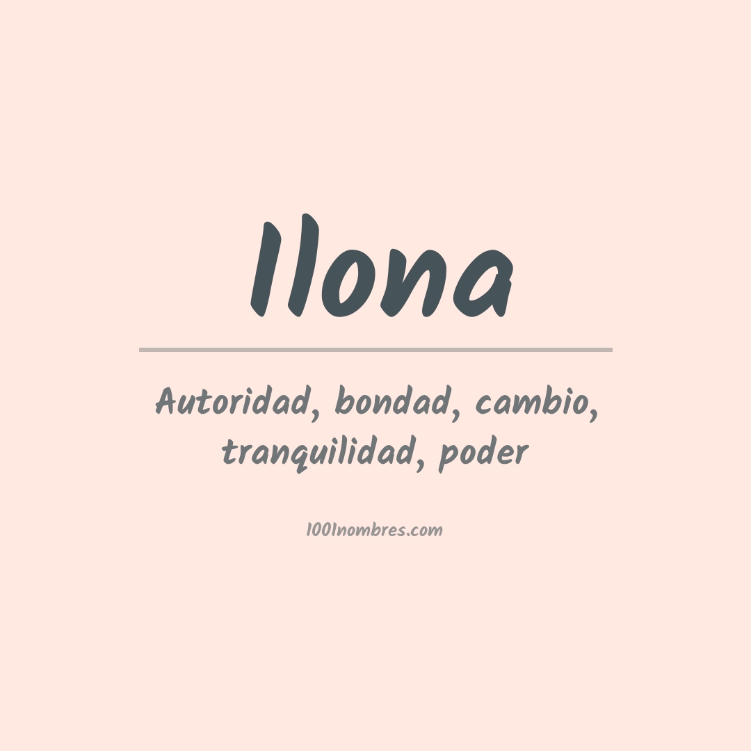 Significado del nombre Ilona