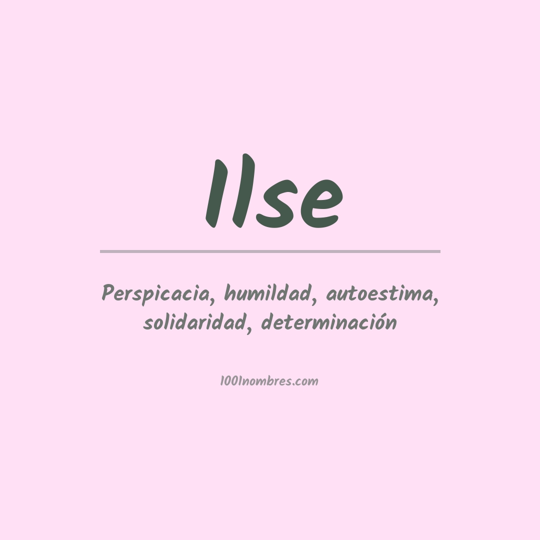 Significado del nombre Ilse