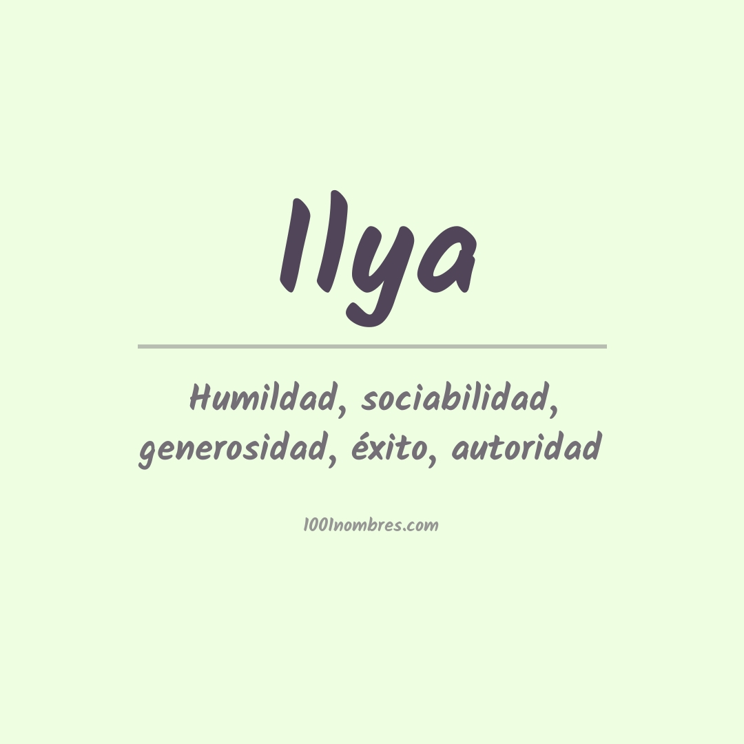 Significado del nombre Ilya