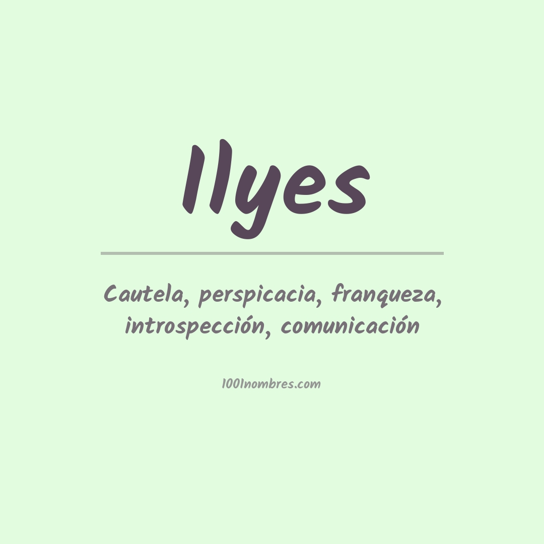 Significado del nombre Ilyes