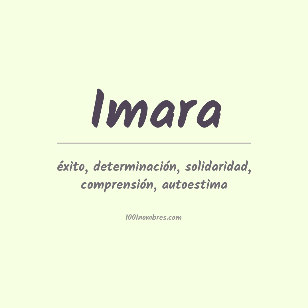 Significado del nombre Imara Significado del nombre Imara