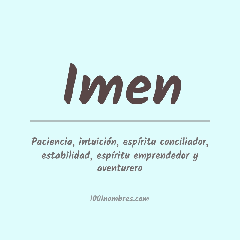 Significado del nombre Imen