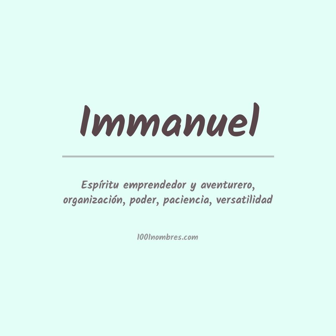 Significado del nombre Immanuel Significado del nombre Immanuel