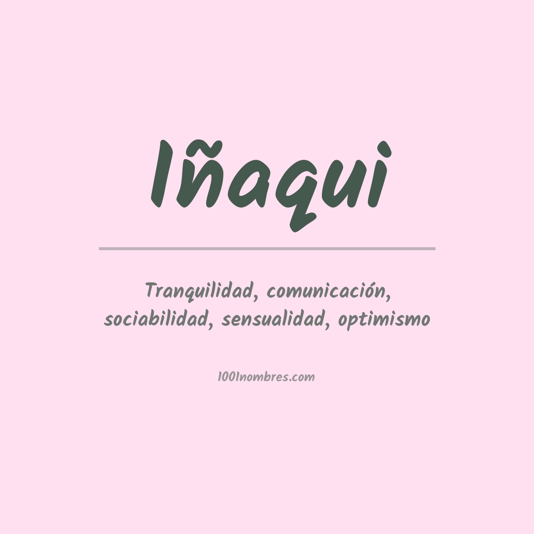 Significado del nombre Iñaqui