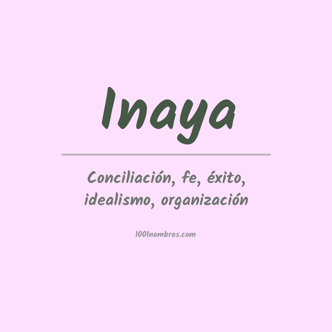 Significado del nombre Inaya