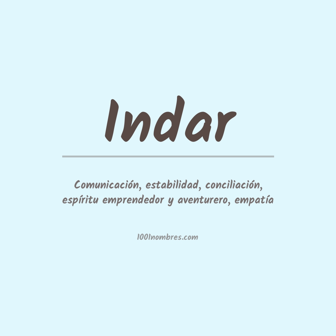 Significado del nombre Indar Significado del nombre Indar