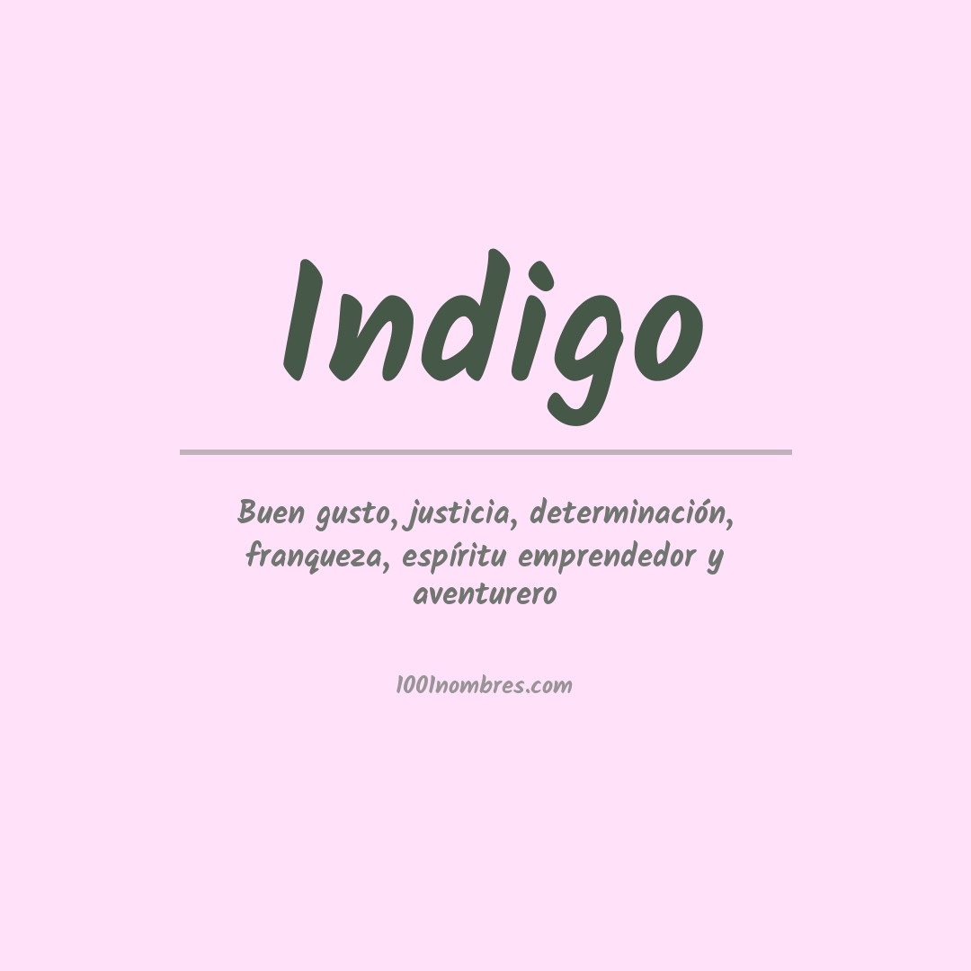 Significado del nombre Indigo