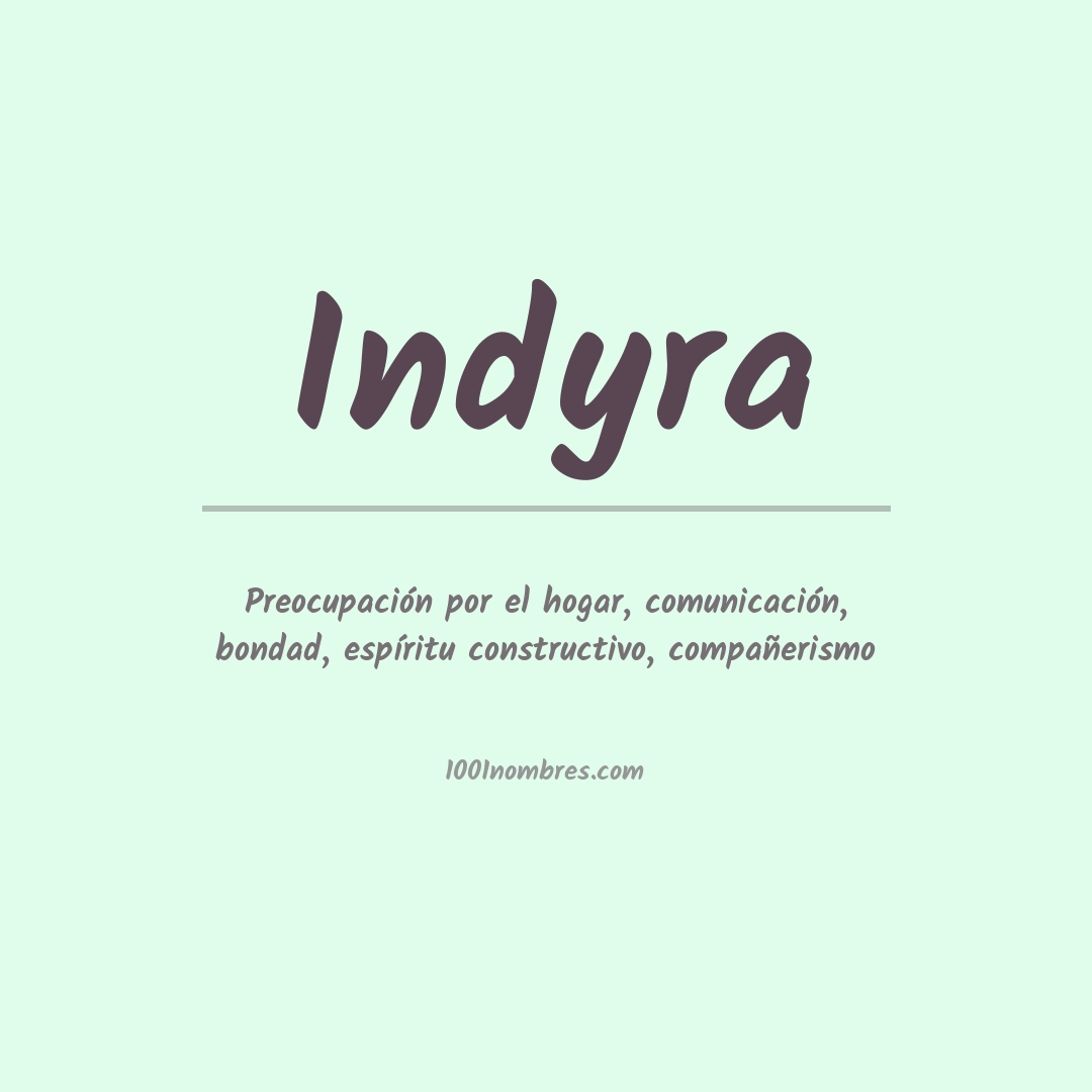 Significado del nombre Indyra
