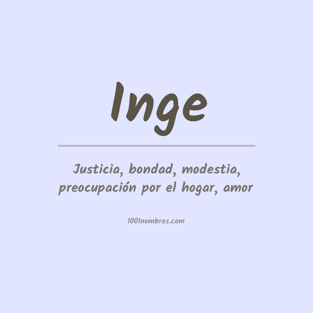 Significado del nombre Inge