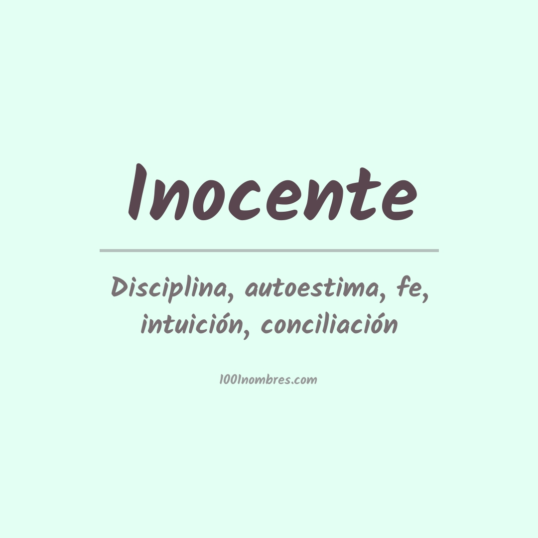 Significado del nombre Inocente