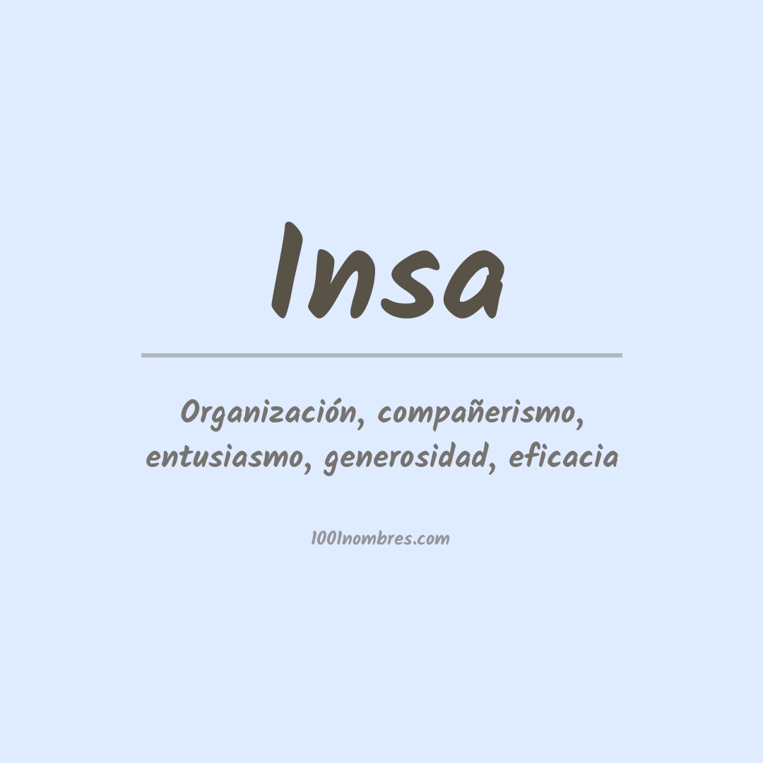 Significado del nombre Insa