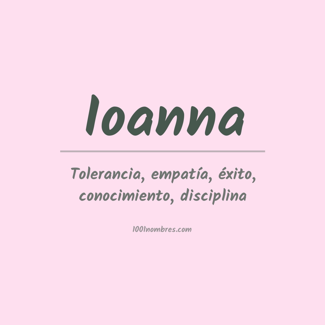 Significado del nombre Ioanna