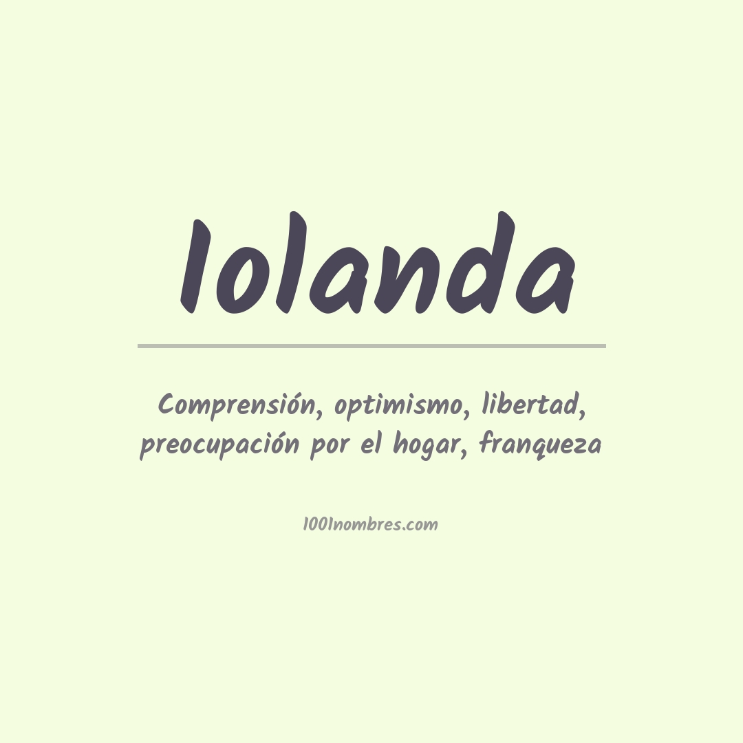 Significado del nombre Iolanda