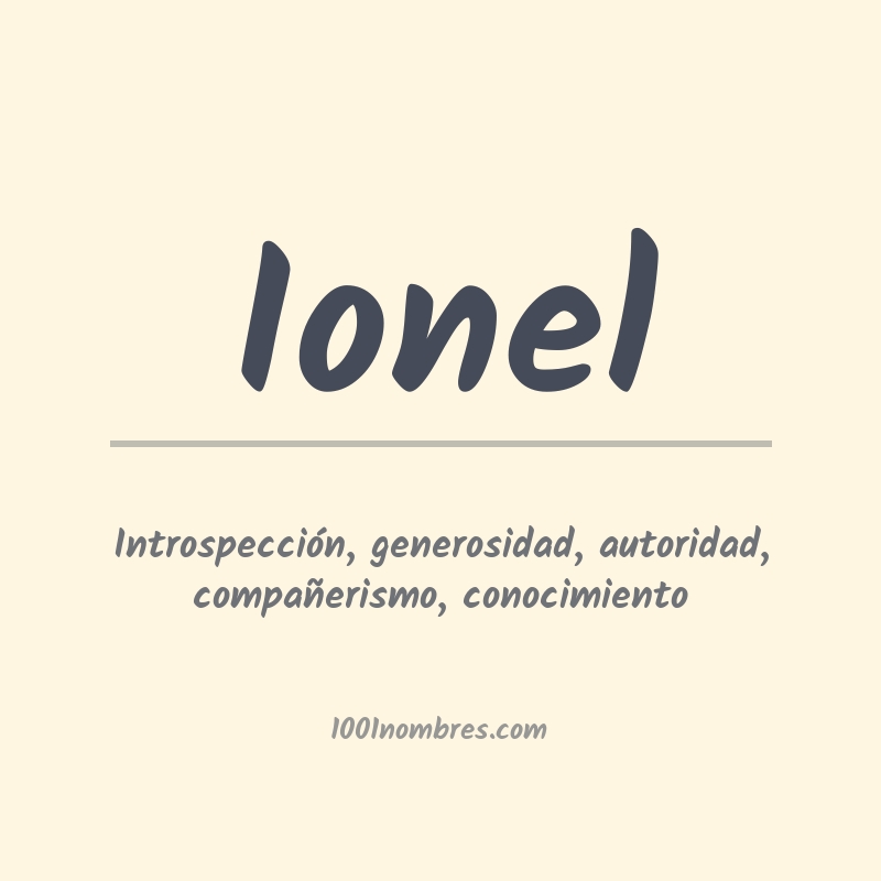 Significado del nombre Ionel Significado del nombre Ionel