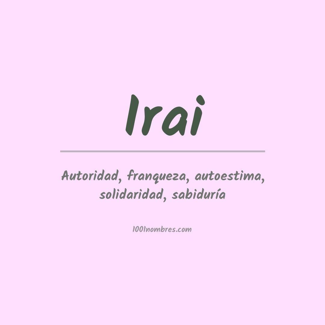 Significado del nombre Irai