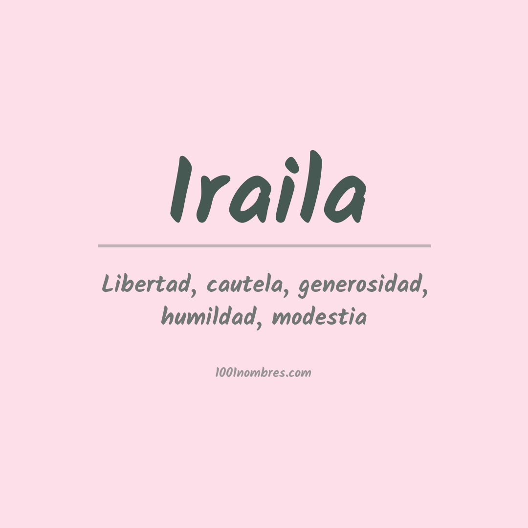Significado del nombre Iraila Significado del nombre Iraila
