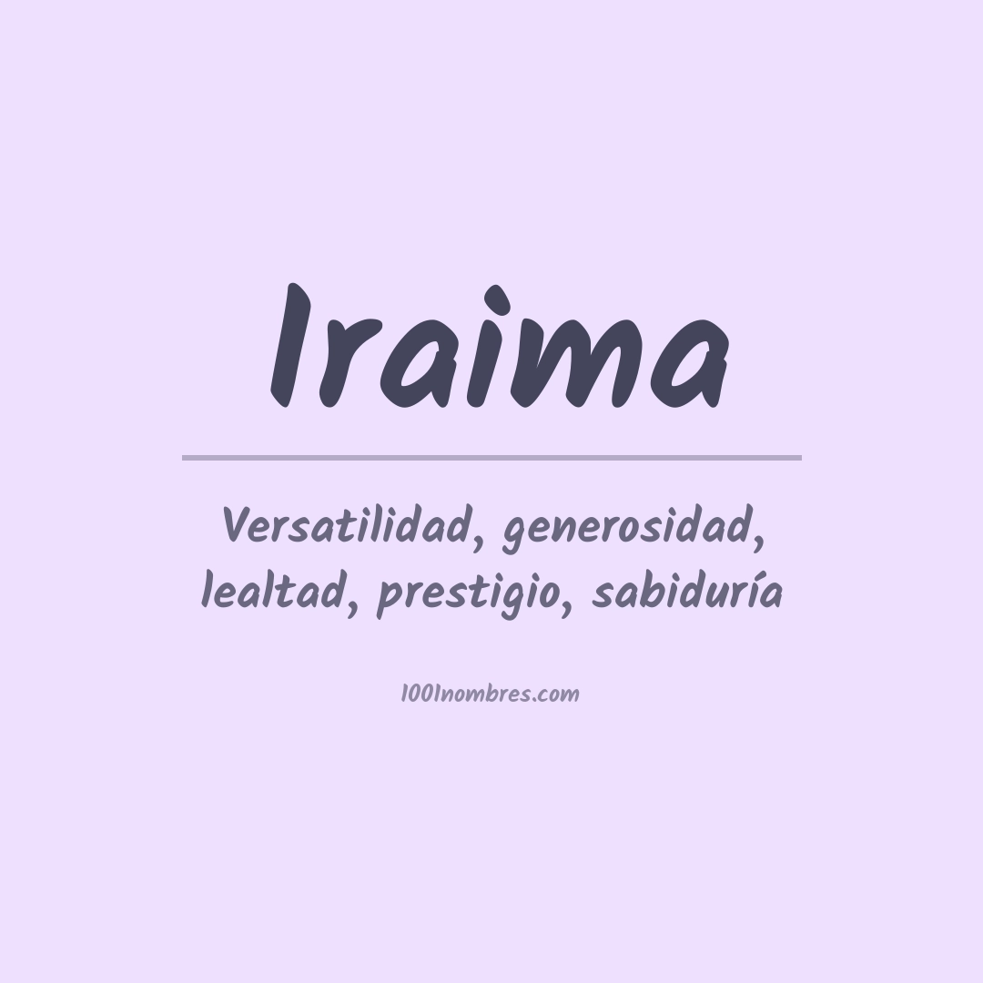 Significado del nombre Iraima Significado del nombre Iraima