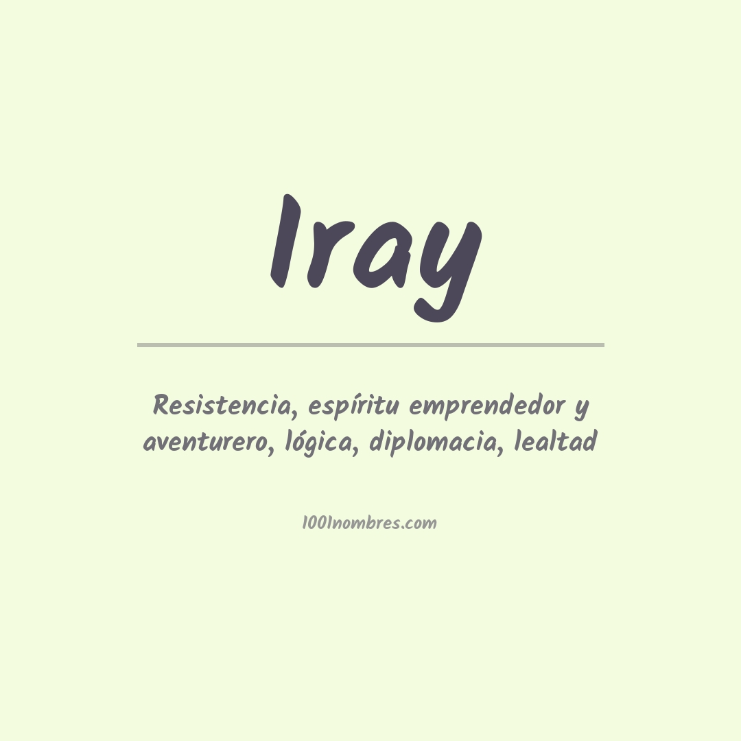 Significado del nombre Iray