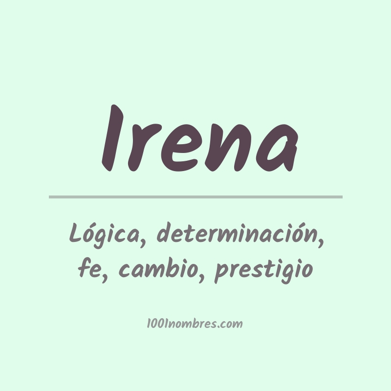 Significado del nombre Irena Significado del nombre Irena