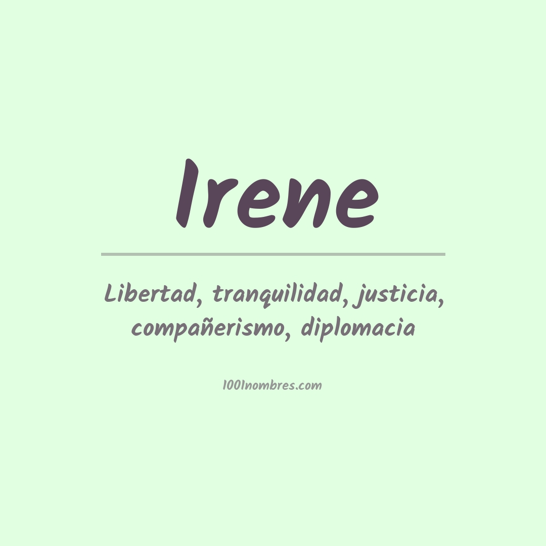 Significado del nombre Irene