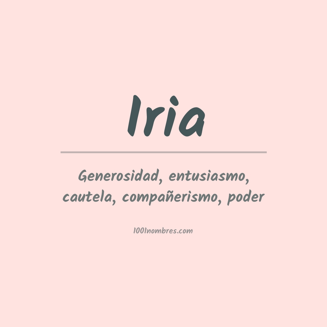 Significado del nombre Iria