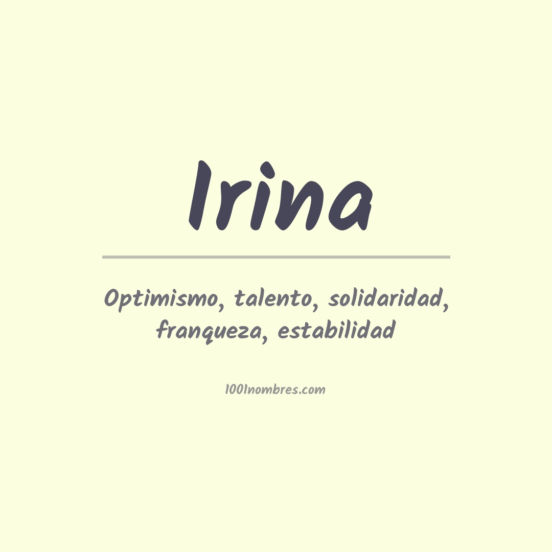 Significado del nombre Irina