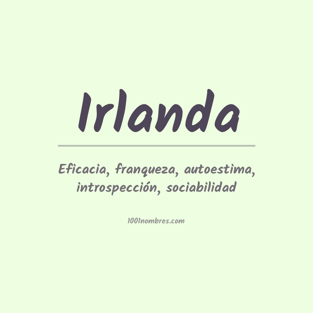 Significado del nombre Irlanda