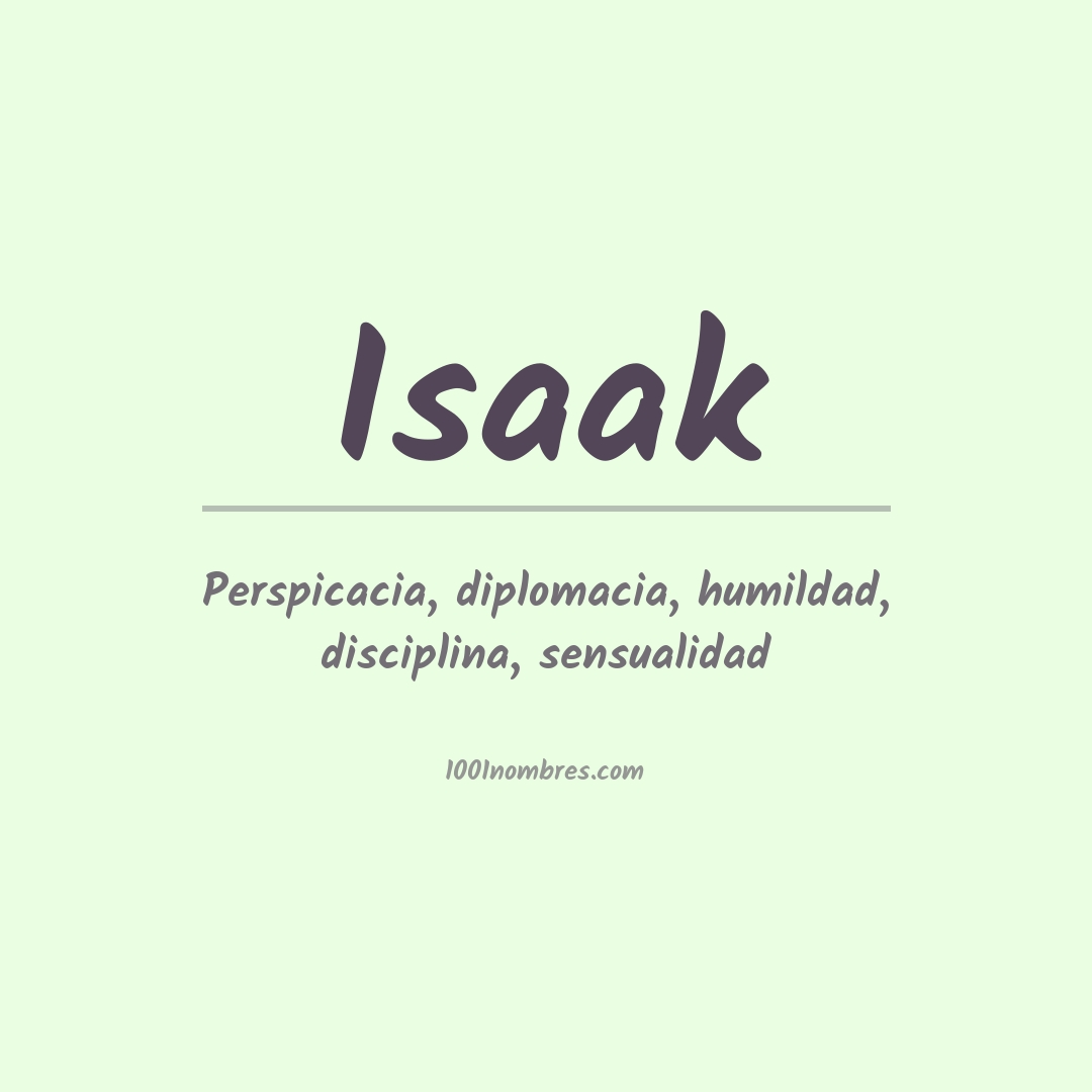 Significado del nombre Isaak