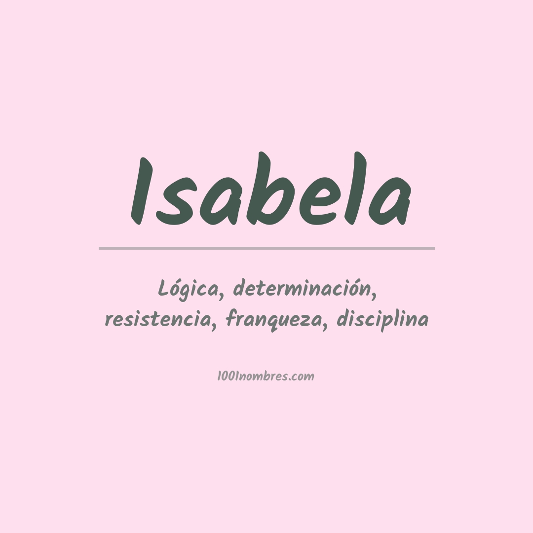 Significado del nombre Isabela