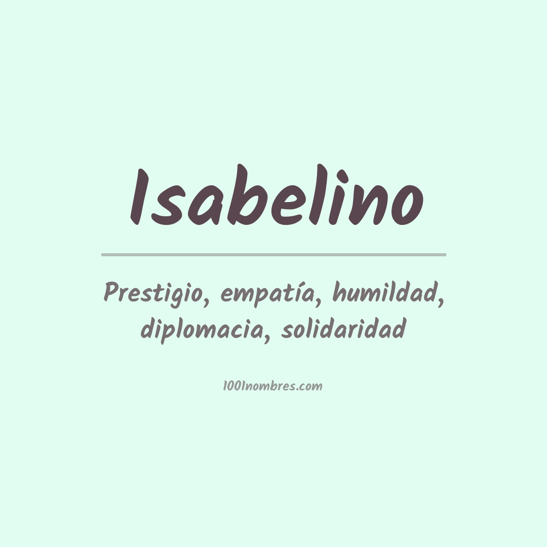 Significado del nombre Isabelino Significado del nombre Isabelino