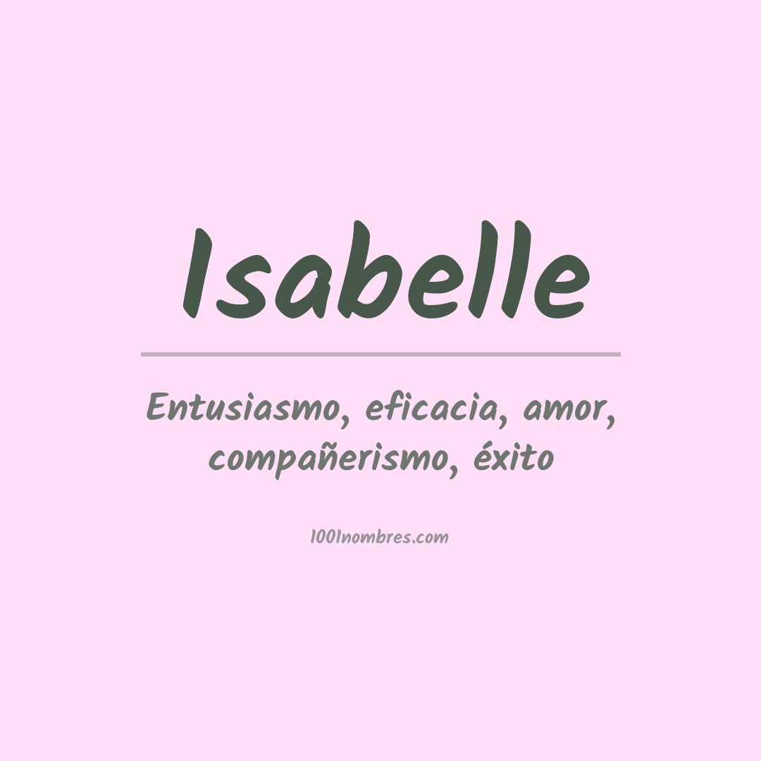 Significado del nombre Isabelle