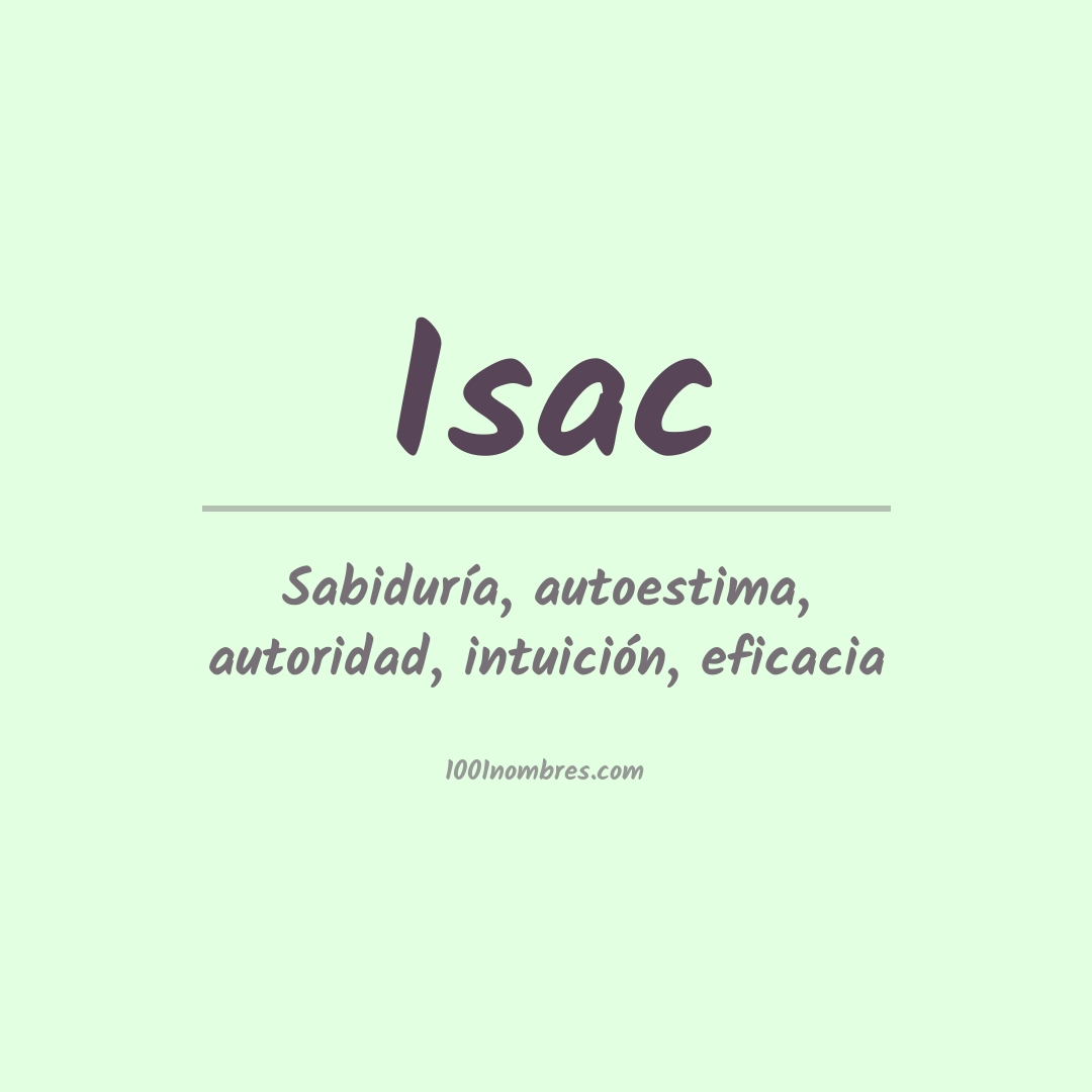 Significado del nombre Isac